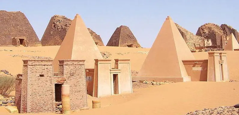 Nubian pyramids built about 100 B.C. to 150 A.D. (Wikimedia Commons)