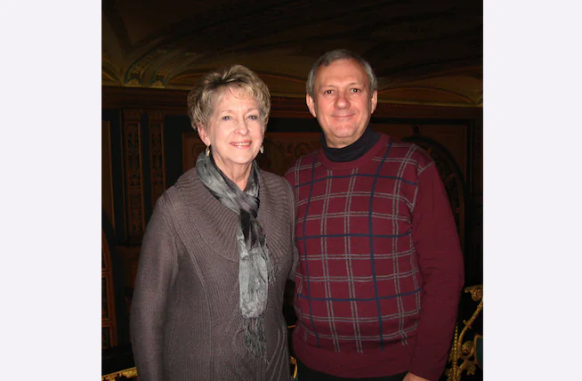 Mr. and Mrs. Hall enjoy Shen Yun Performing Arts at the Detroit Opera House, on Fe. 9. (Charlie Lu/Epoch Times) 
