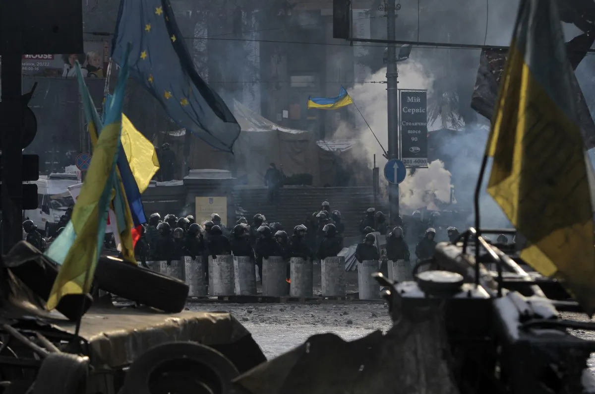 Is Ukraine slipping towards civil war? (AP Photo/Sergei Chuzavkov)