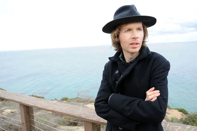 Musician Beck poses for a portrait at his home on Friday, Dec. 14, 2012, in Malibu, Calif. (Katy Winn/Invision/AP)