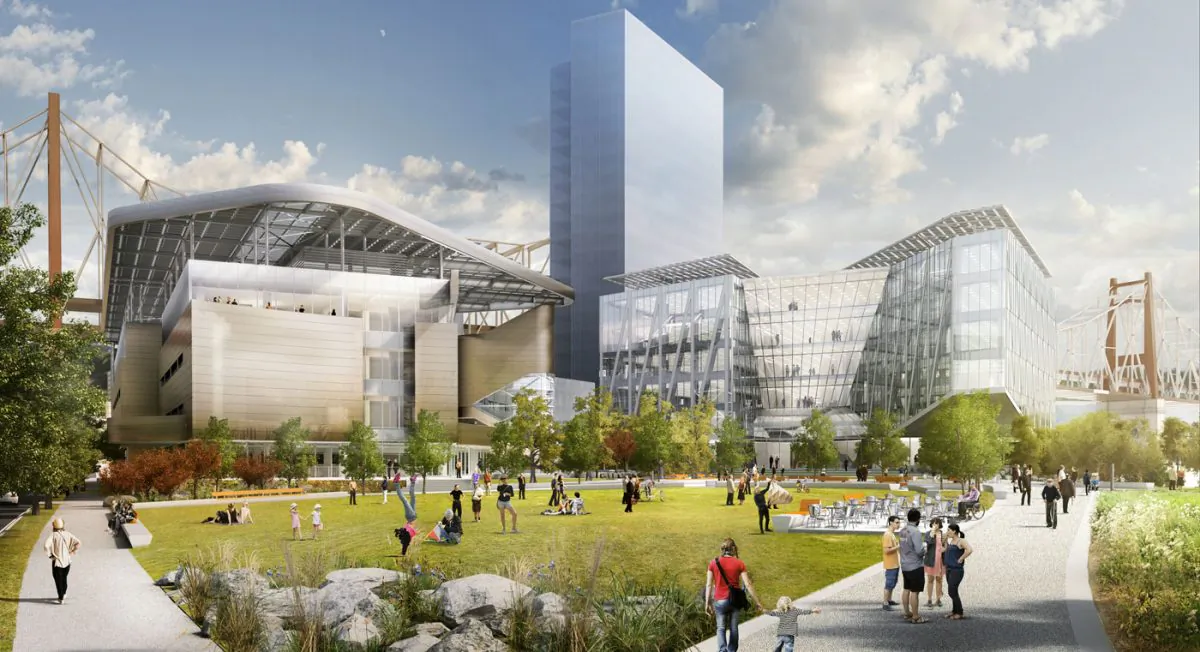 A prototype of the Cornell NYC Tech Roosevelt Island campus. (Kilograph)
