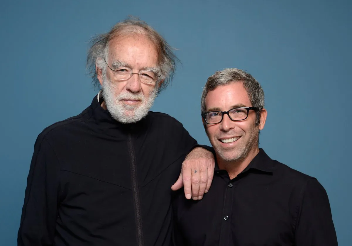 Director Godfrey Reggio (L) and producer Jon Kane of "Visitors" pose at the Guess Portrait Studio during the Toronto International Film Festival on Sept. 8, 2013. (Larry Busacca/Getty Images)
