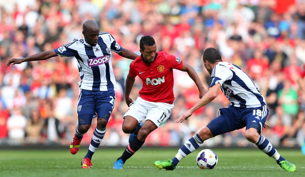 MANCHESTER, ENGLAND - SEPTEMBER 28: of Manchester United of West Bromwich Albion during the Barclays Premier League match between Manchester United and West Bromwich Albion at Old Trafford on Sep. 28, 2013 in Manchester, England. (Photo by Alex Livesey/Getty Images)