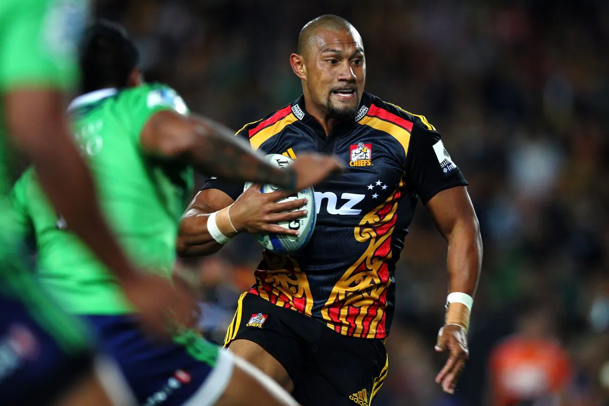 Former Crusader Robbie Fruean hits form with the Chiefs in the Super Rugby match against the Highlanders at Waikato Stadium, New Zealand, on Mar 1, 2014. (Anthony Au-Yeung/Getty Images)