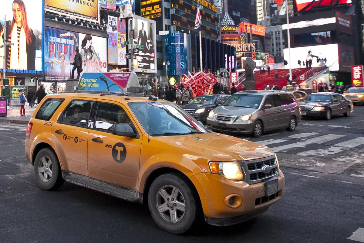 Times Square at Broadway and 46 Street, New York, Feb. 10, 2014. (Samira Bouaou/Epoch Times)