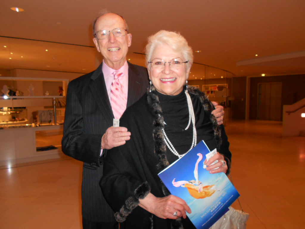 Mr. and Mrs. Jack Ellis had a wonderful time seeing Shen Yun Performing Arts at the the Muriel Kauffman Theatre on March 28, 2014. (Fany Qiu/Epoch Times) 