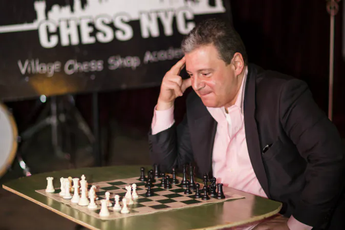 Michael Propper, president of Chess NYC, at the Village Chess Shop in Greenwich Village, Manhattan, New York, on March 12, 2014. (Edward Dai/Epoch Times)