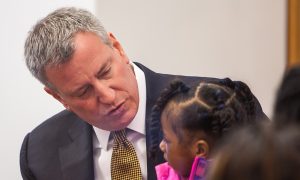 After Stressful Week, de Blasio Enjoys Pre-K Take Off