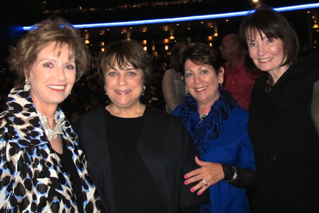 Dori Schneider, Toni Yamin, Dore Chodorow and Eva Safan enjoy an evening at Shen Yun Performing Arts at the Nokia Theater L.A LIVE, on March 22. (Flora Ge/Epoch Times)