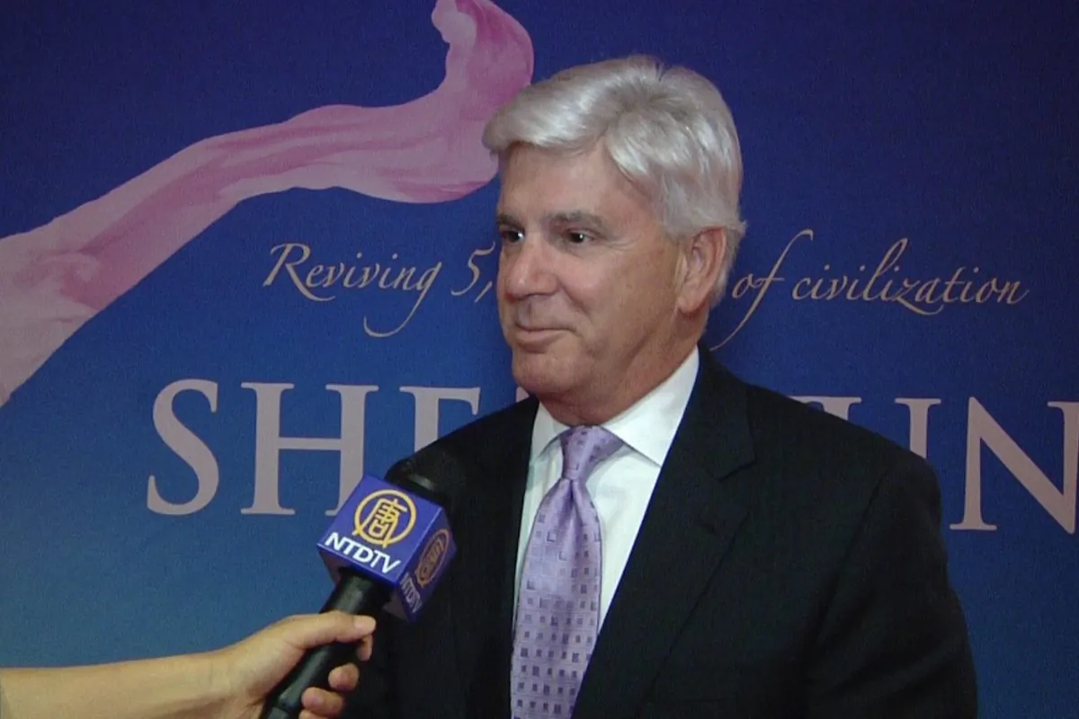 Vince Orza at the Shen Yun Performing Arts show at the Civic Center Music Hall, on March 25, 2014. (Courtesy of NTD Television) 