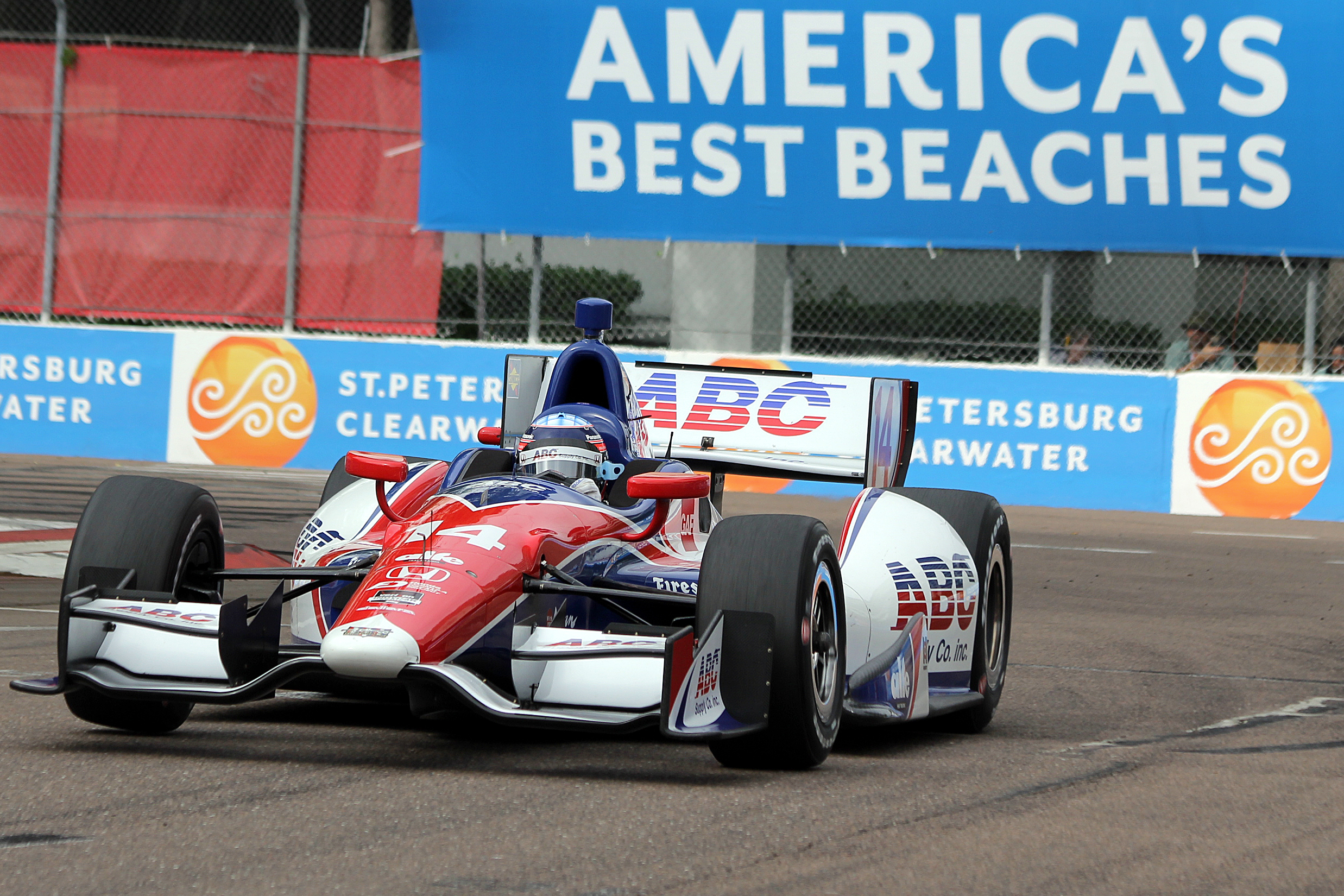 Takuma Sato was third quickest Saturday morning in the #14 ABC Supply/A.J. Foyt Racing Dalllara-Honda. (Chris Jasurek/Epoch Times)