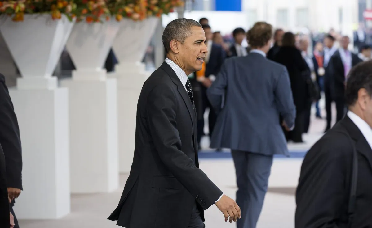 President Barack Obama leaves the 2014 Nuclear Security Summit in The Hague, the Netherlands, March 25, 2014. (Bart Maat-Pool/Getty Images)
