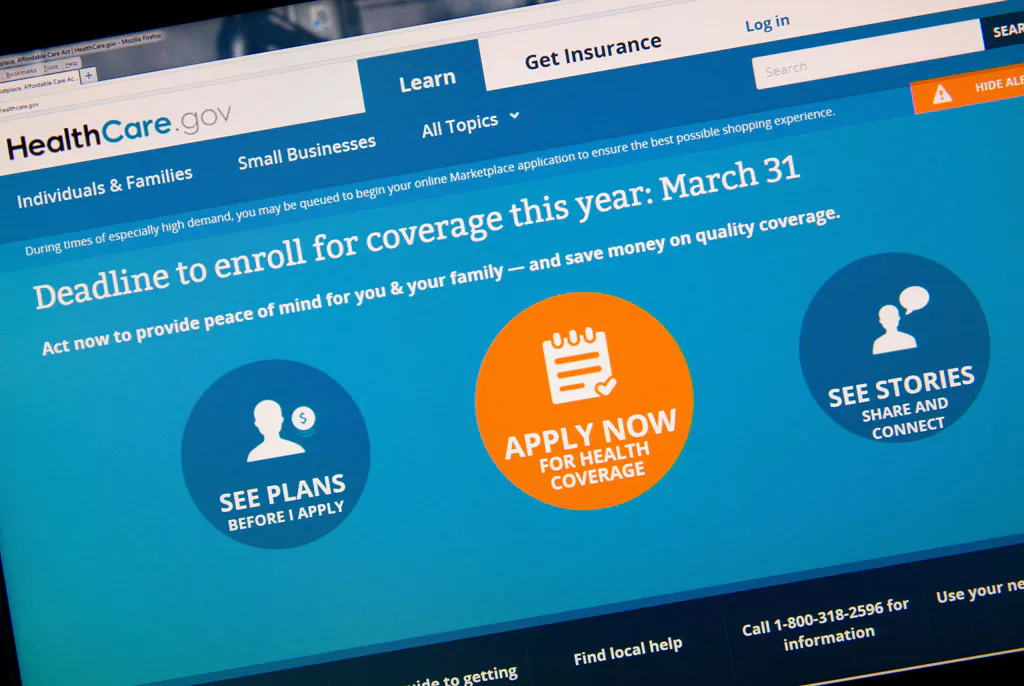 This image taken March 31, 2014 in Washington, DC shows the home page for the HealthCare.gov internet site. Today is the deadline day for uninsured Americans to sign up for coverage through US President Barack Obama's signature healthcare law, the Affordable Care Act. (Karen Bleier/AFP/Getty Images)