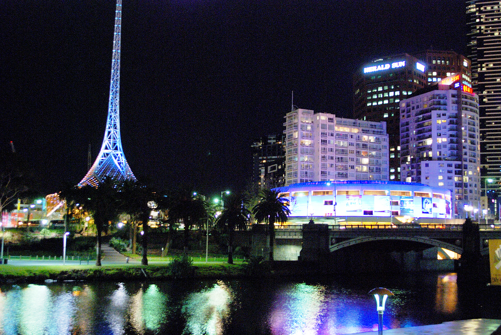 Melbourne’s iconic Arts Centre which has a 168 metre spire that looks like the Eiffel Tower. (Win Naing/Epoch Times)