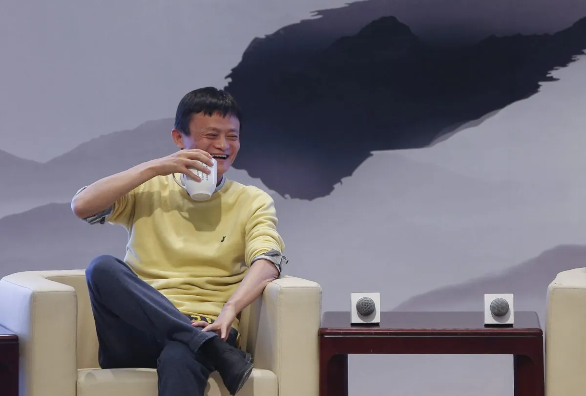 Jack Ma, chairman of Alibaba Group, attends the Internet Financial Industry Forum and ZhongAn Insurance Launch in Shanghai, Nov. 6, 2013.
(AP Photo) 