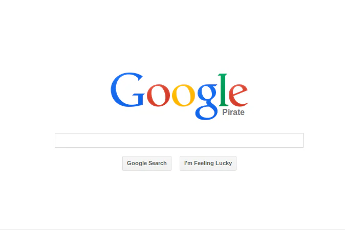 Google's search page for those who speak "Pirate"