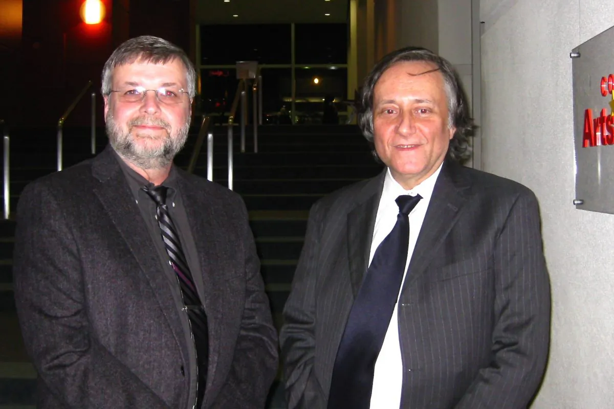 Glenn Rawls and John Mathews attend Shen Yun Performing Arts at the Kroger Performing Art Center, in Columbia. (Epoch Times)