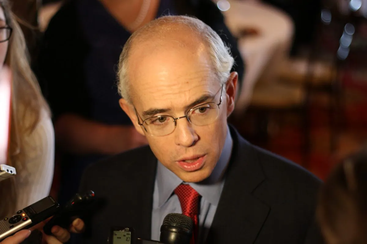 NYC First Deputy Mayor Anthony Shorris talks about the city budget at a forum hosted by Crain's New York Business at the New York Athletics Club, March 10, 2014. (Allen Xie)