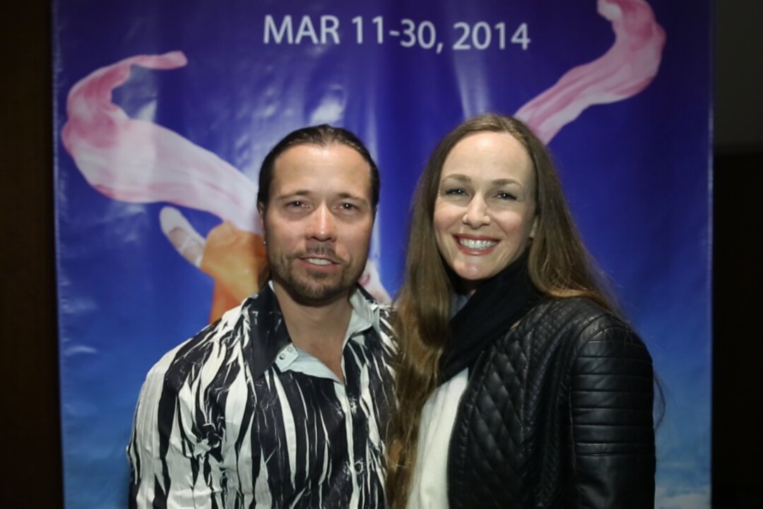 Andreas Gapinski and Ingrid Powell celebrated their three-year anniversary by attending another sold-out performance of Shen Yun Performing Arts New York Company at Segerstrom Center for the Arts on March 13. (Yaning Liu/Epoch Times)