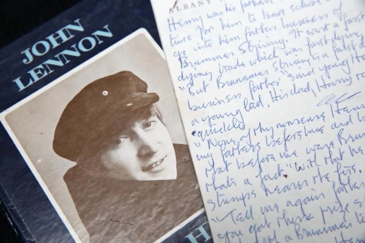 John Lennon Auction. Photo Credit: Paul Hackett/Reuters