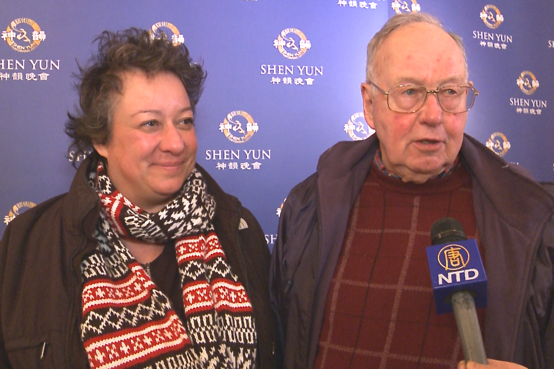 Heidi Loiseau and Roger Loiseau at the Palace Theater in Waterbury, Conn. on March 8. (Courtesy of NTD Television)