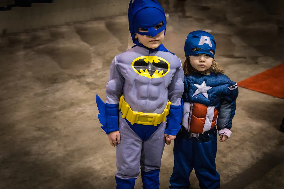 The future is safe in the hands of our heroes Batman and Captain America!!! (DQC Photo)