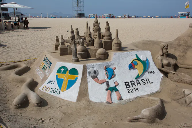 Hopes are high for Brazil as it prepares to host the World Cup and hold an election, but real economic change is unlikely to flow. (BostonCatholic/Flickr, CC BY-ND)