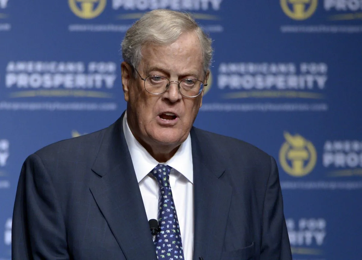 Americans for Prosperity Foundation Chairman David Koch speaks in Orlando, Fla.
(AP Photo/Phelan M. Ebenhack, File)