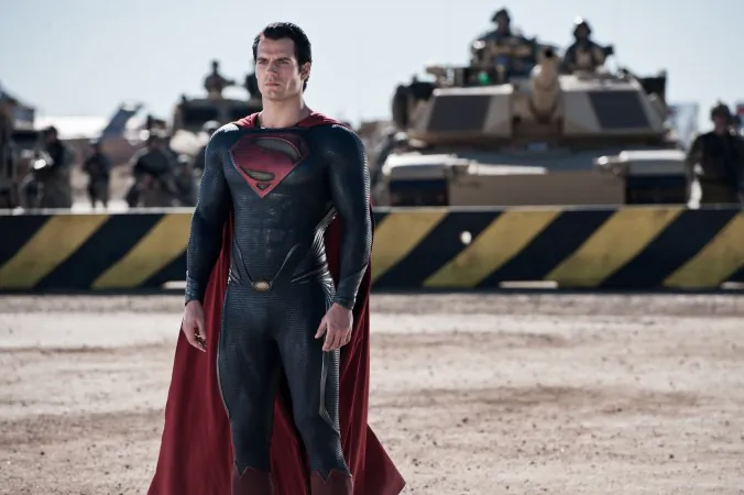 Superman (Henry Cavill) in the action-adventure film “Man of Steel.” (Clay Enos/Warner Bros. Pictures)