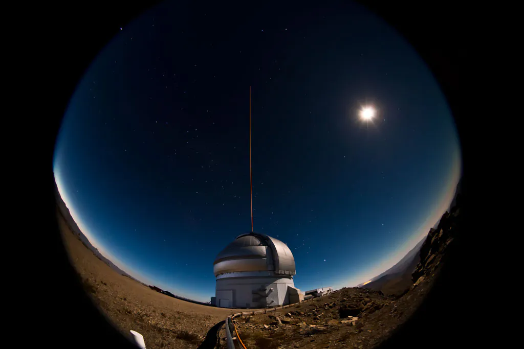 The Gemini South telescope – pictured here – houses the latest gear to hunt down and snap photos of exoplanets. (Gemini Observatory, CC BY)
