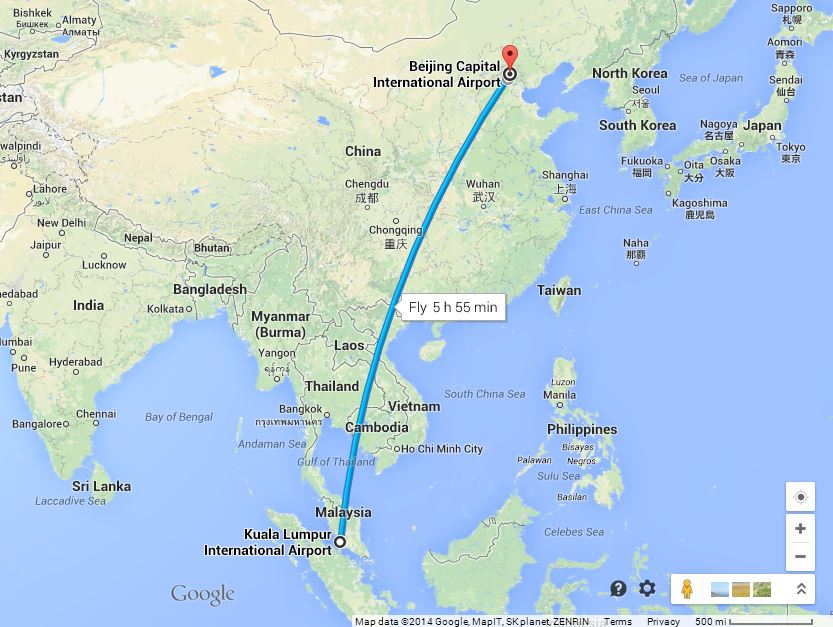 Malaysia Airlines Route Map Updated Scenario Has Plane Turning Back To
