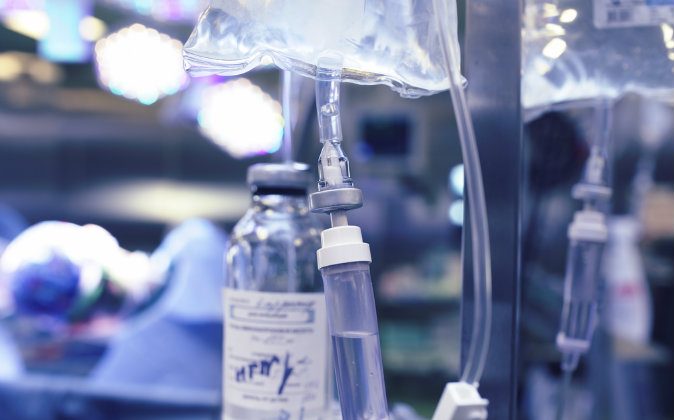A file photo of an intravenous bag in a hospital. The process of putting people into a state of suspended animation involves pumping saline into the body to replace blood. (Shutterstock*)