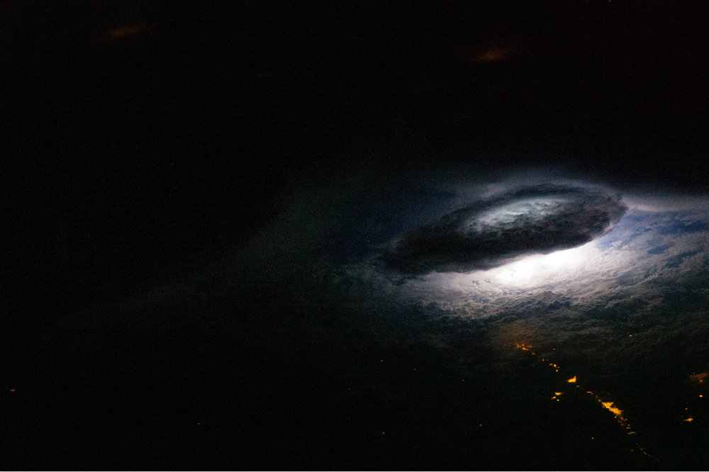 Lightning on Earth viewed from the International Space Station. (NASA) 