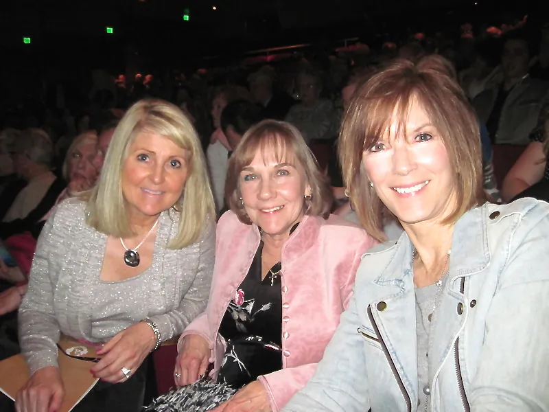 Becky Trujillo (L) with her friends at the Shen Yun Performing Arts performance at the Val. A. Browning Center on March 4, 2014. (Epoch Times) 