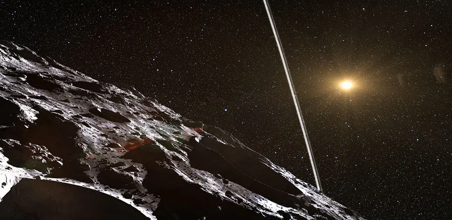 Artist’s impression of the rings around Chariklo.