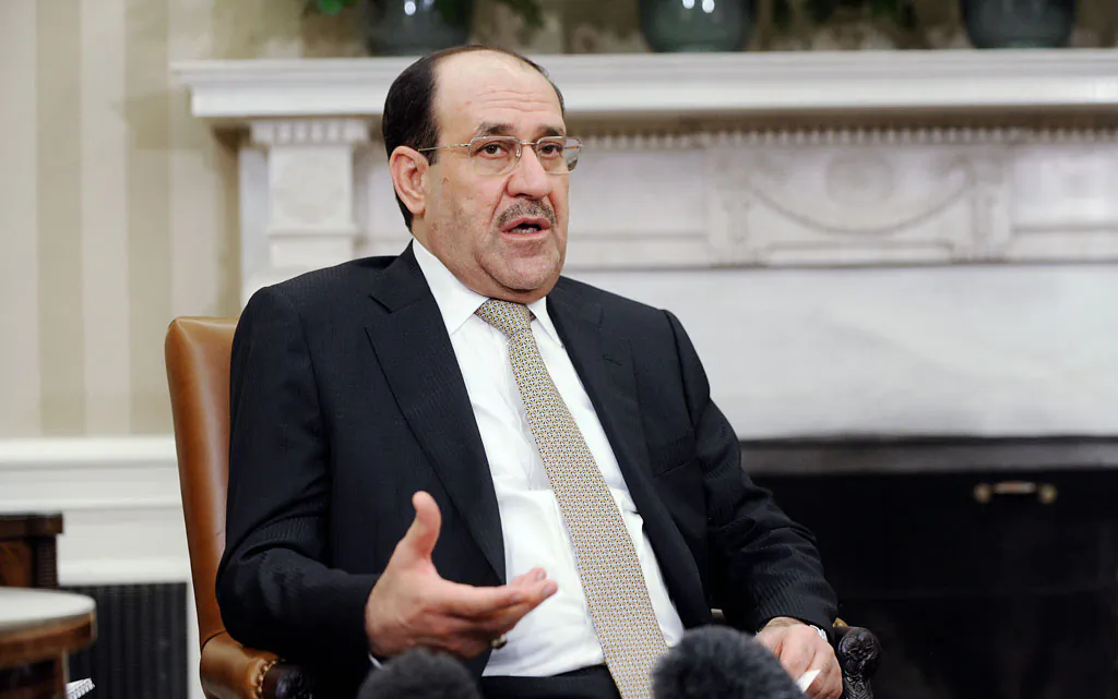 Iraqi Prime Minister Nouri Al-Maliki speaks during a meeting with U.S. President Barack Obama in the Oval Office at the White House November 1, 2013 in Washington, DC. Al-Maliki was expected to request additional U.S. assistance in battling a rising wave of violence in Iraq. (Olivier Douliery-Pool/Getty Images)