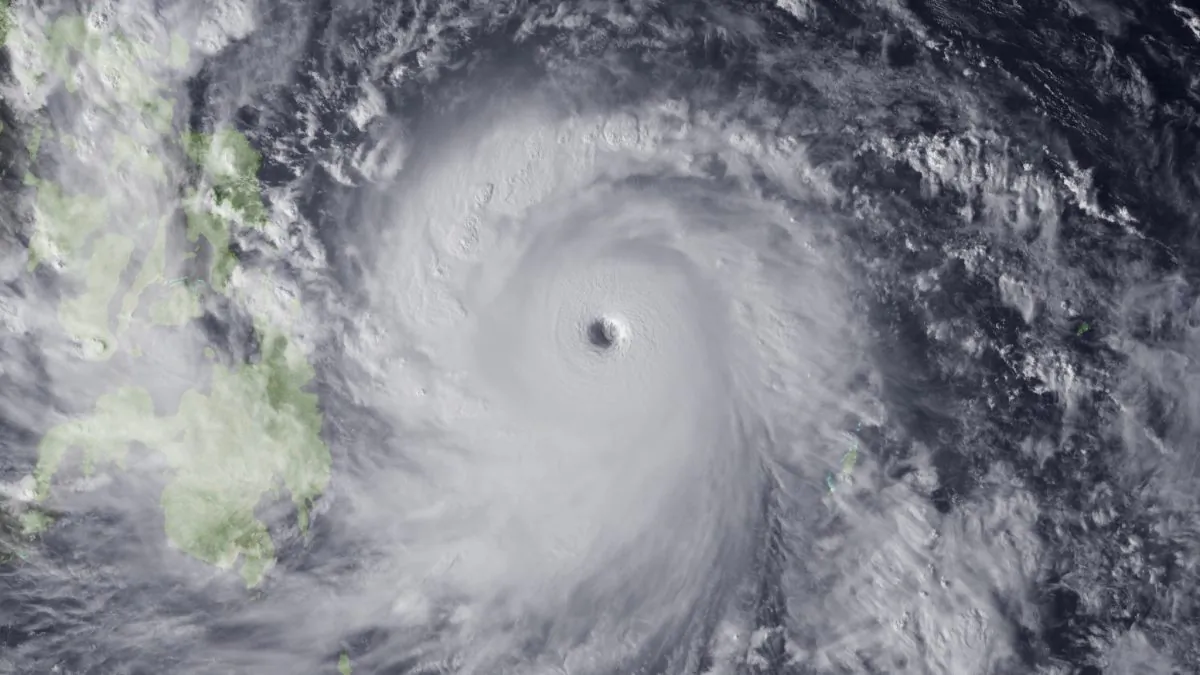 NOVEMBER 7:  In this handout from the National Oceanic and Atmospheric Administration (NOAA), Super Typhoon Haiyan moves towards the Philippines November 7, 2013 in the Pacific Ocean.  (Photo by NOAA via Getty Images)