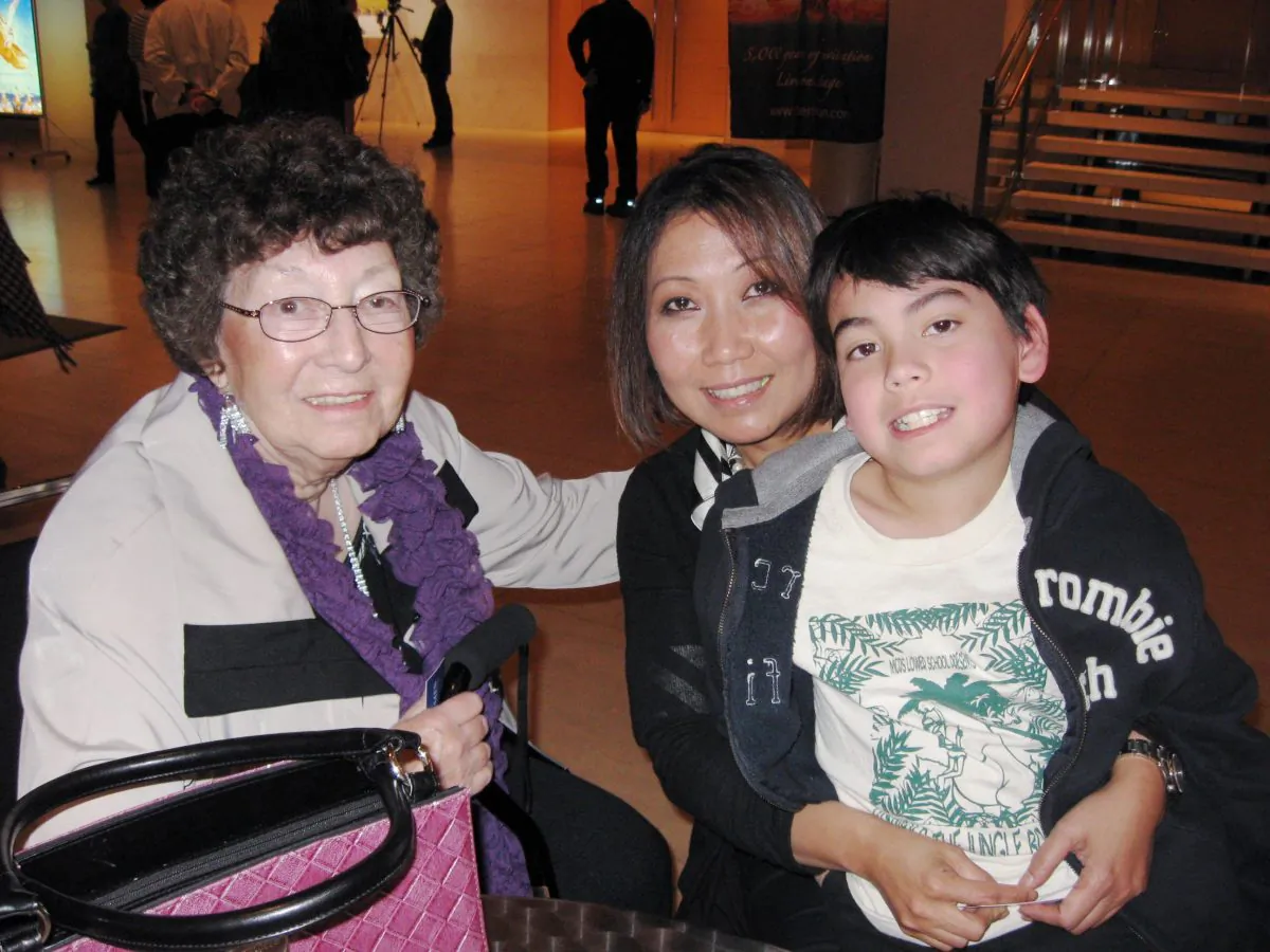 The Welter family enjoy Shen Yun Performing Arts at the Overture Center for Performing Arts, on April 10. (Cat Rooney/Epoch Times)
