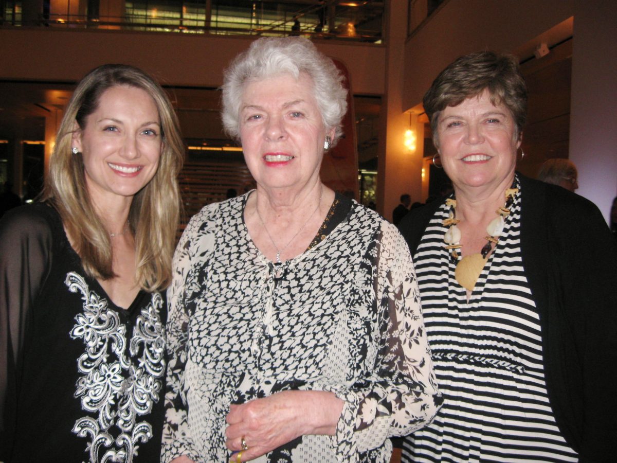 Vileen Kruse celebrates a birthday with her daughter, Ellen Vanderloo, and granddaughter, Brooke Knowles, at Shen Yun Performing Arts at the Overture Center of Arts, on April 11. (Cat Rooney/Epoch Times)