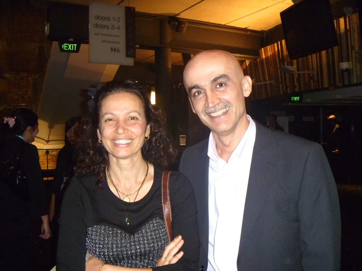Sattar Hisan and Dr. Basim Nona enjoy an evening at Shen Yun Performing Arts at the Sydney Theatre, on April 15. (Steve Xu/Epoch times)
