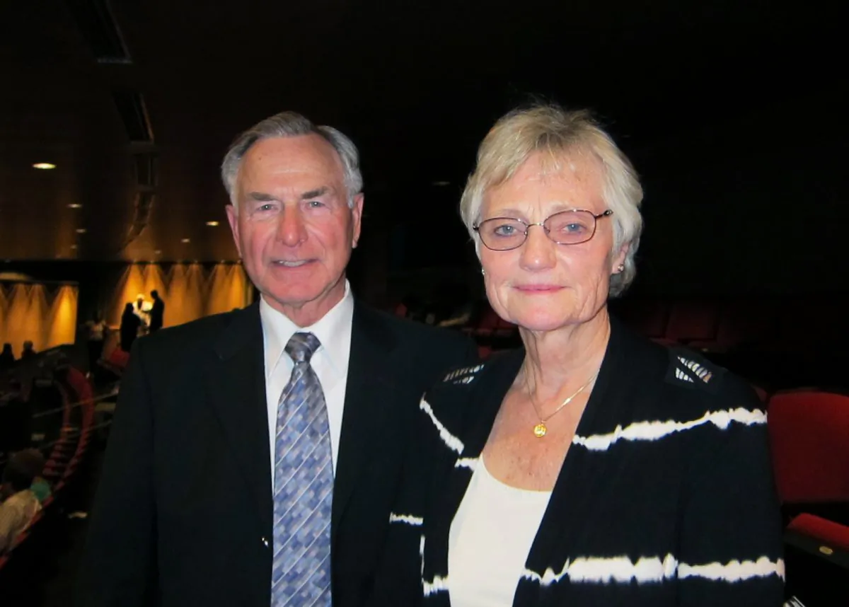 Mr. and Mrs. Klemm enjoy the cultural aspects and dancing of Shen Yun at Clowes Memorial Hall of Butler University, on April 18. (Valerie Avore/Epoch Times)