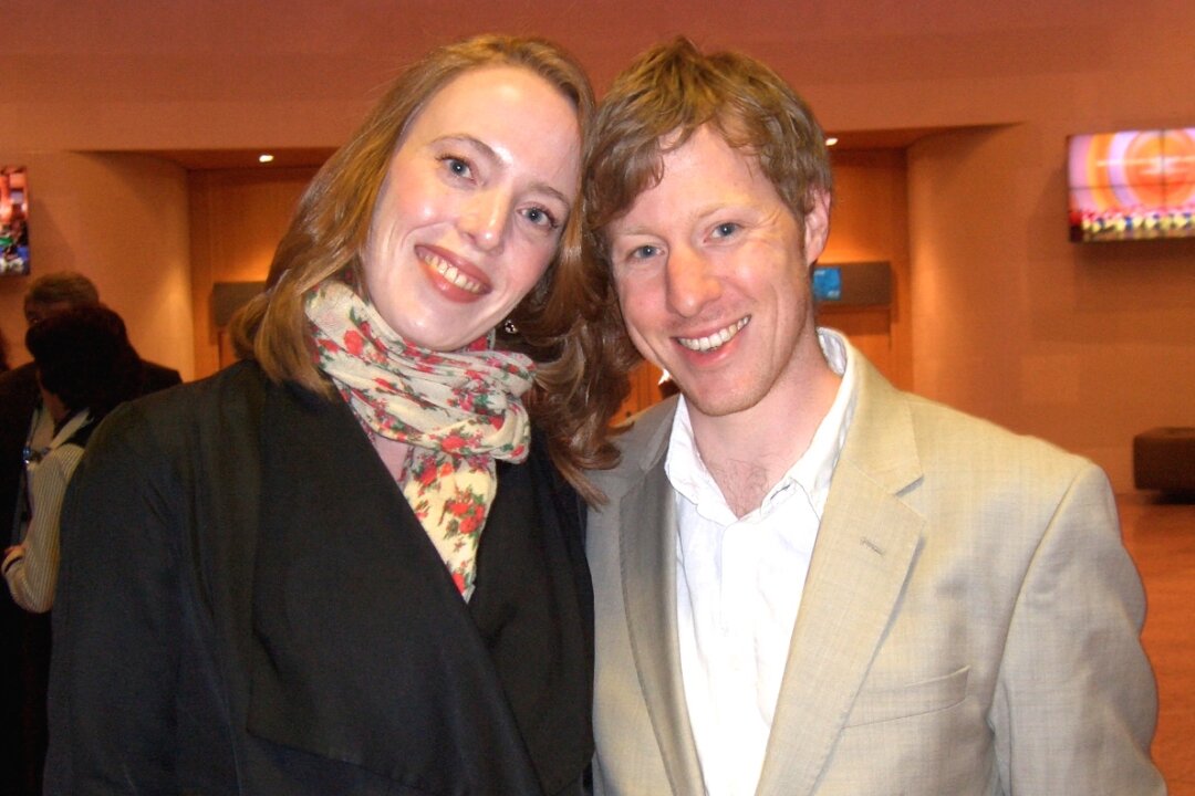 Jennifer Fitzgerald with her friend, Dean, enjoys Shen Yun Performing Arts at The Convention Centre Dublin. (Martin Murphy/Epoch Times)
