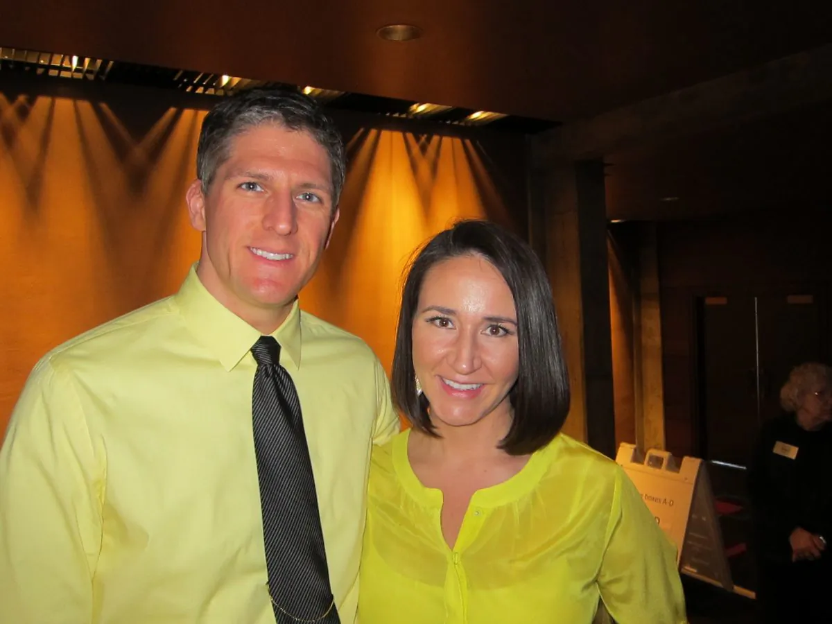 David Oliphant and his wife, Samantha, enjoy Shen Yun Performing Arts at Clowes Memorial Hall of Butler University, on April 19. (Valerie Avore/Epoch Times)