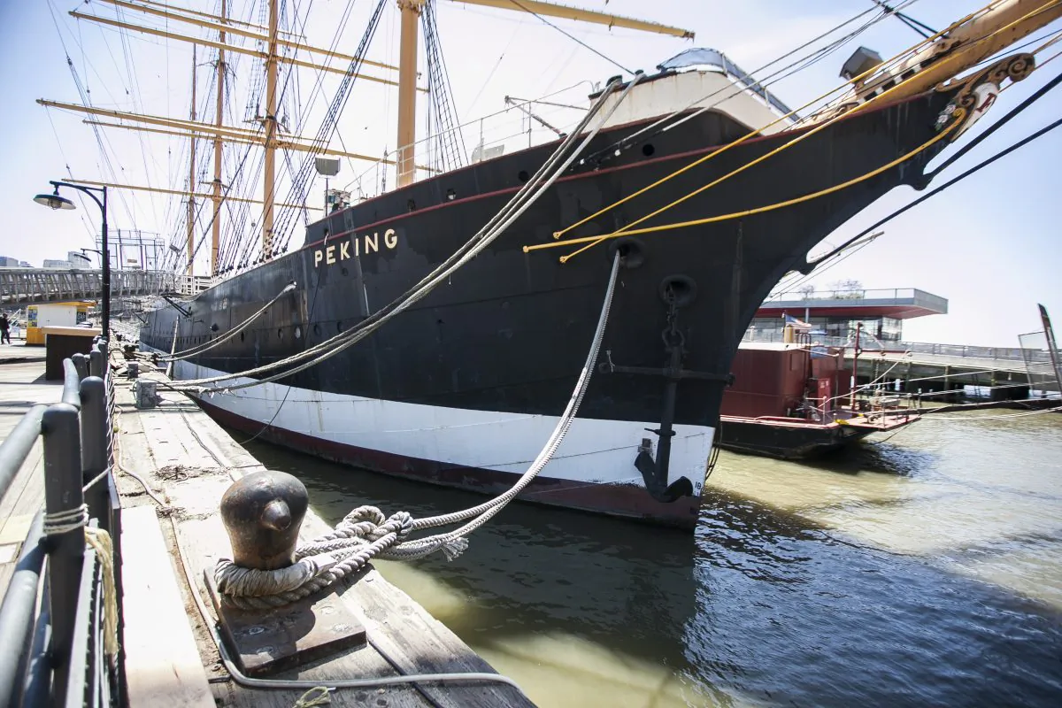 The clipper ship Peking at Pier 16 in New York on April 24, 2014. (Samira Bouaou/Epoch Times)