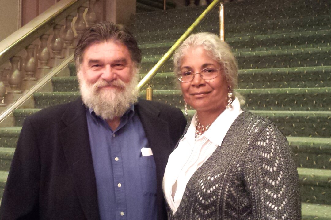 Mr. and Mrs. Majewski attended the Shen Yun performance at the Merriam Theater on April 27. “It was a wonderful experience,” Mr. Majewski said. (Valentin Schmid/Epoch Times) 