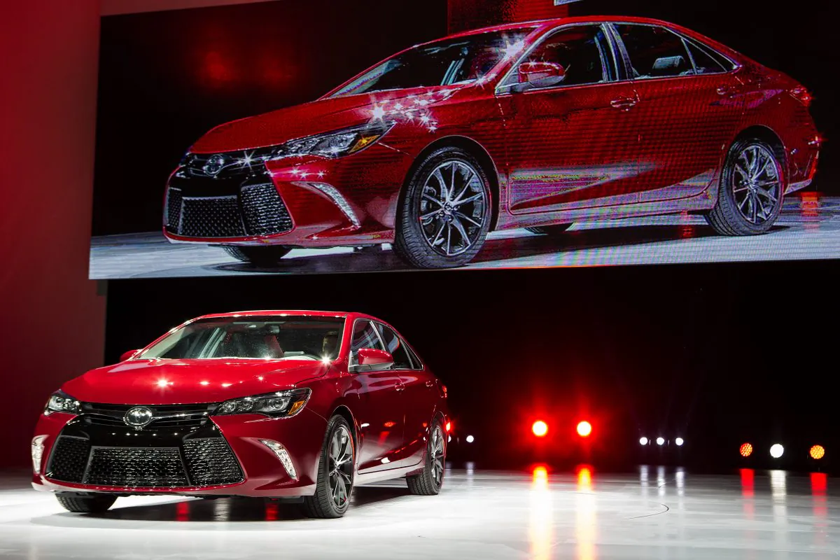 The new 2015 Camry is unveiled during a media preview of the 2014 New York International Auto Show April 16, 2014 in New York City. (Eric Thayer/Getty Images)