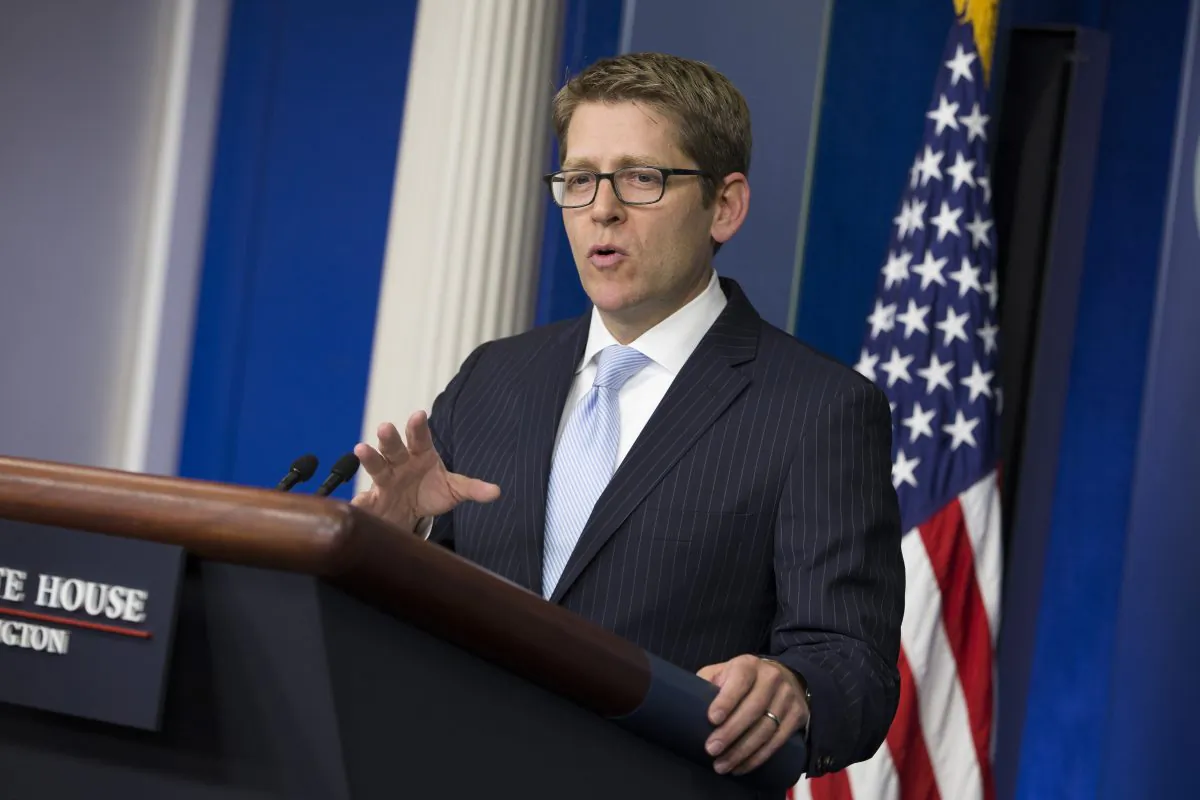 White House press secretary Jay Carney gestures as he answers questions during the daily press briefing at the White House in Washington, Wednesday, April 30, 2014. Carney was asked several questions about the botched execution of Oklahoma inmate Clayton Lockett. (AP Photo)