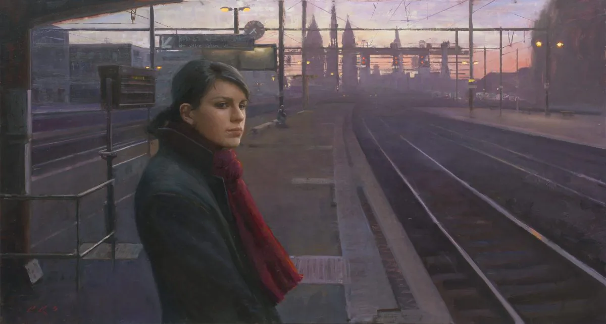 "Last Train Home," 2012, by Tony Pro. Oil on linen. (Courtesy of Art Renewal Center)
