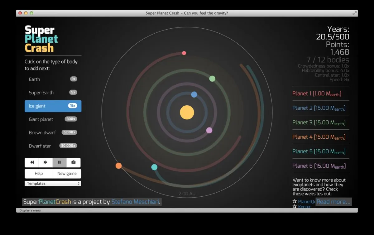SuperPlanetCrash App