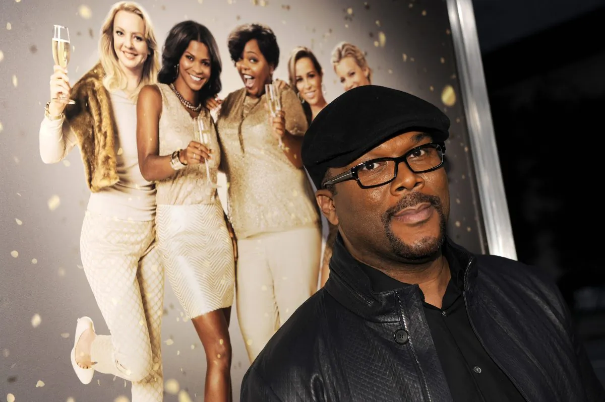 Tyler Perry arrives at the world premiere of "The Single Moms Club" in Los Angeles on March 10, 2014. (Chris Pizzello/Invision/AP)
